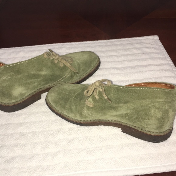 ITALIAN OLIVE SUEDE CREPE SOLE CHUKKA BOOT SZ 39 - Picture 3 of 8